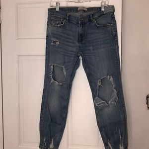 Zara Premium Denim Distressed Jeans